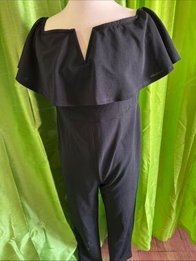 Off-Shoulder Black Jumpsuit